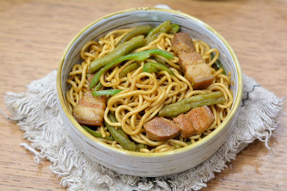 豆角焖面的做法