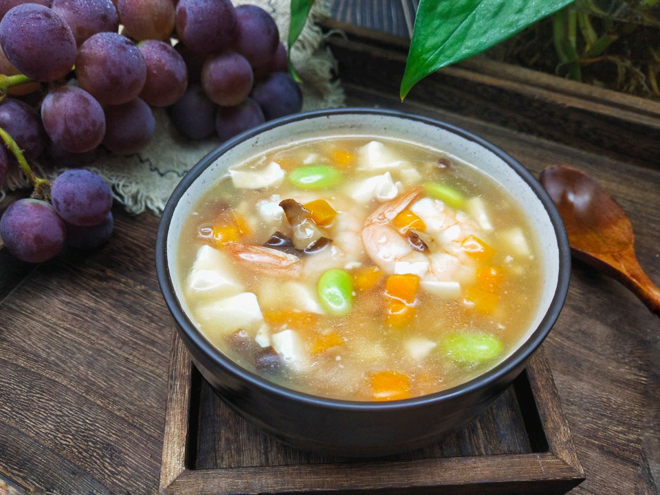 虾仁蔬菜羹的做法