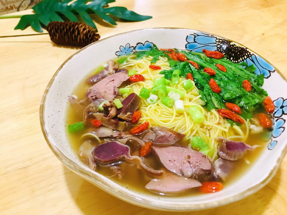 鸡杂面的做法