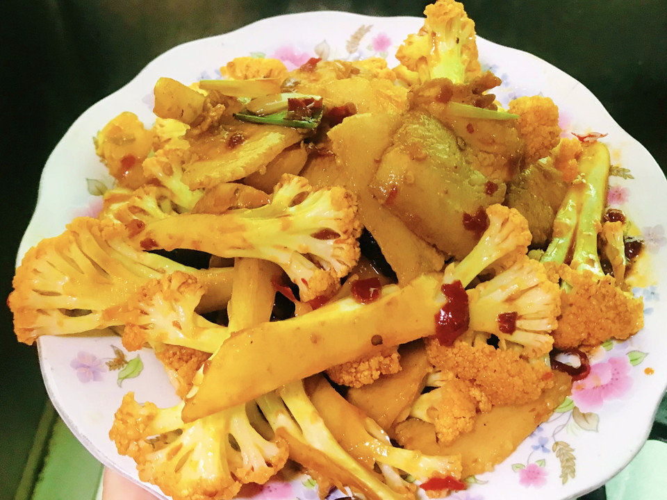 干煸菜花的做法