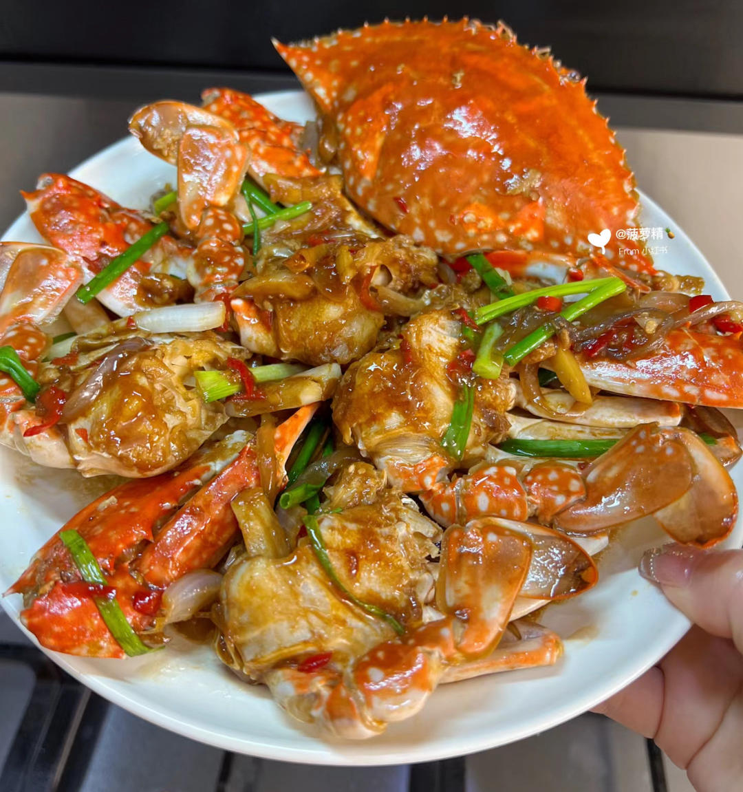 葱香梭子蟹的做法