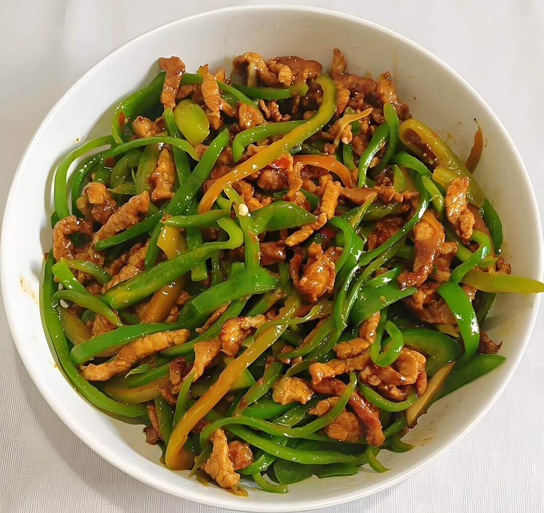 尖椒炒肉丝的做法