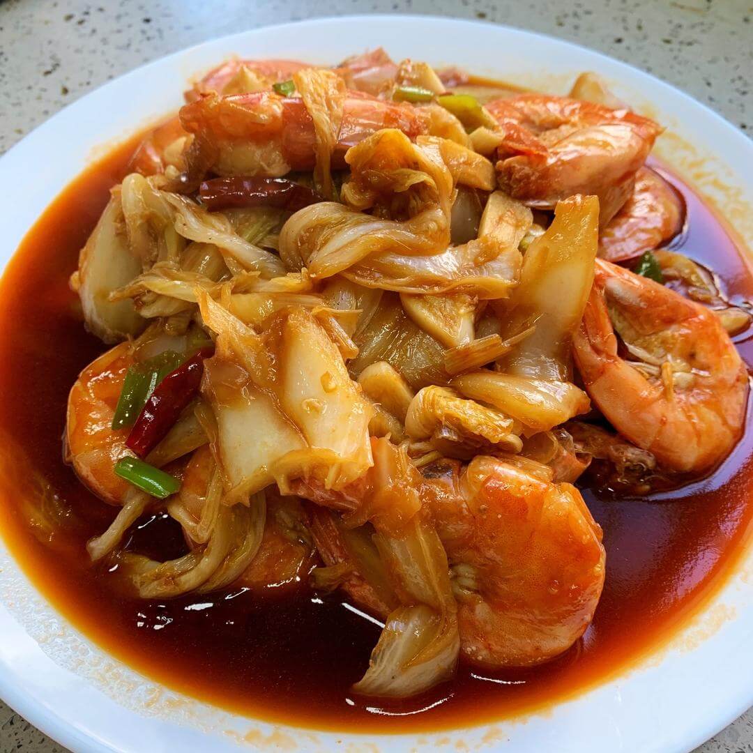 大虾烧白菜的做法
