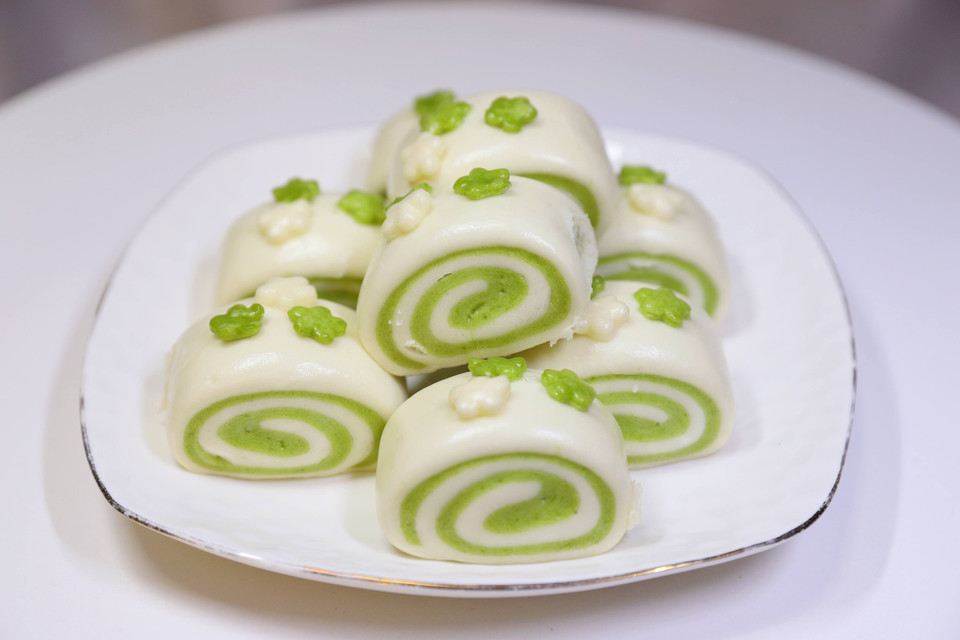 菠菜花卷的做法